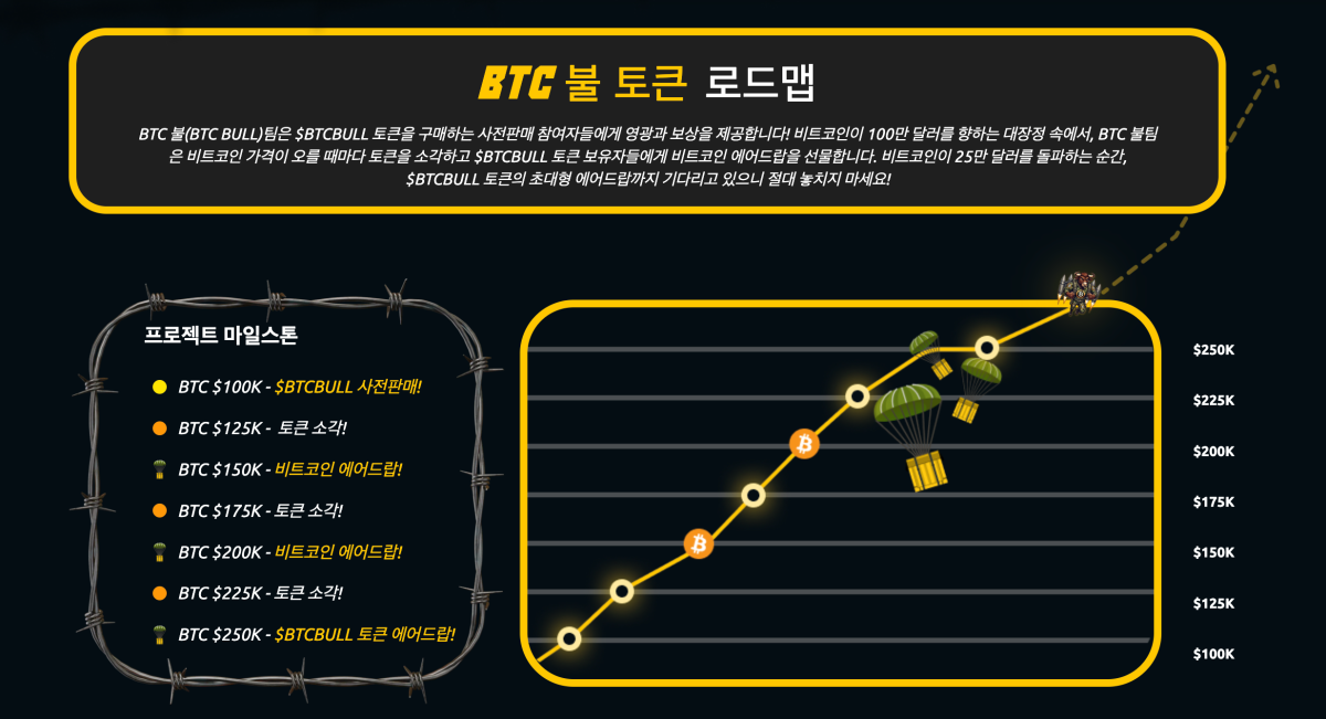 BTC 불 토큰 로드맵