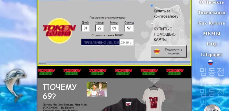 TOKEN6900, скриншот с сайта