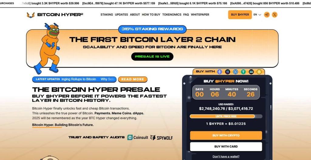 1. Bitcoin HYPER – Superbrza kripto za svakodnevne transakcije