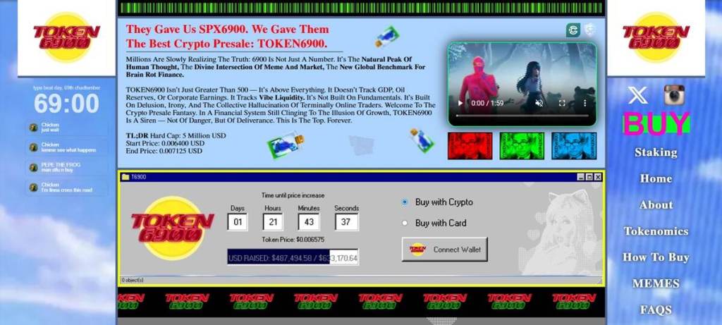 2. TOKEN6900 – Viralni token koji kombinuje humor i ozbiljan potencijal rasta