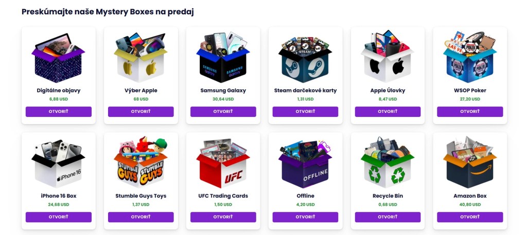 3. Výber Apple boxu