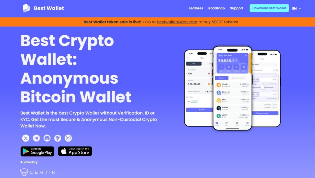 Best Wallet – არასაპატიმრო კრიპტო საფულე გამორჩეული დაცვით და მოხერხებულობით