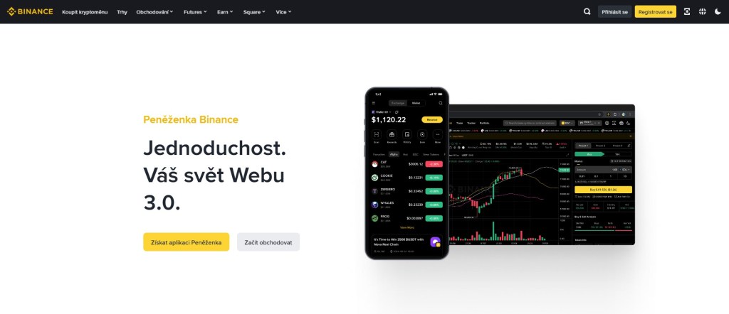4. Binance Wallet – Kontrola nad klíči a široká podpora aktiv