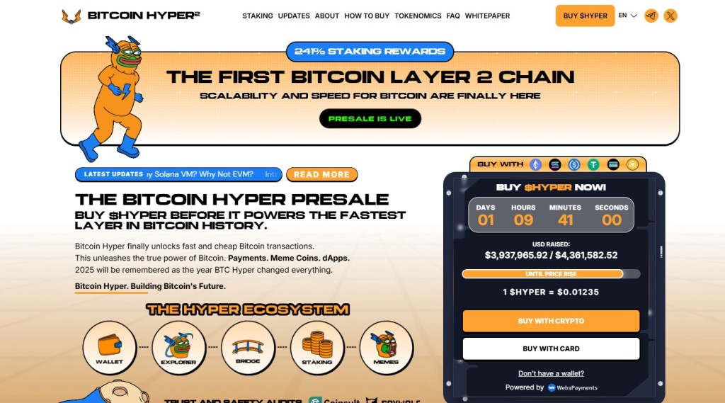 1. Bitcoin Hyper – Brži, jeftiniji i pametniji Bitcoin