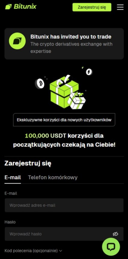 Bitunix login rejestracja