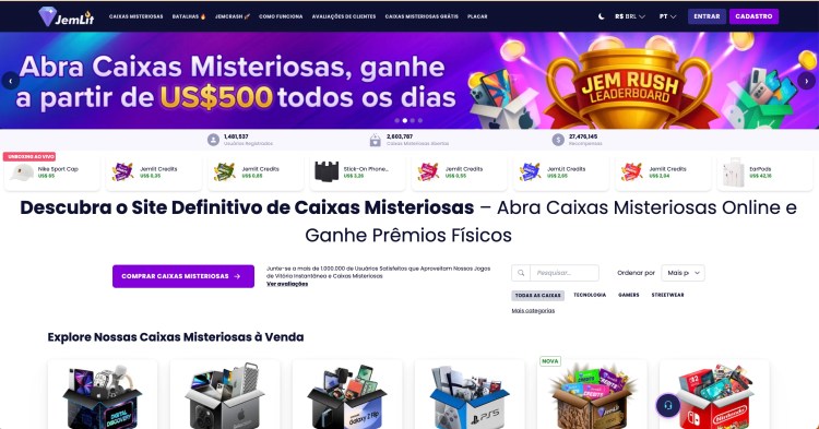 Caixas Misteriosas no JemLit