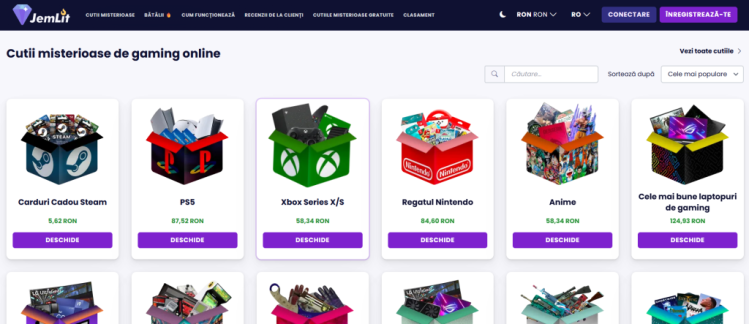 Cutii misterioase din categoria gaming