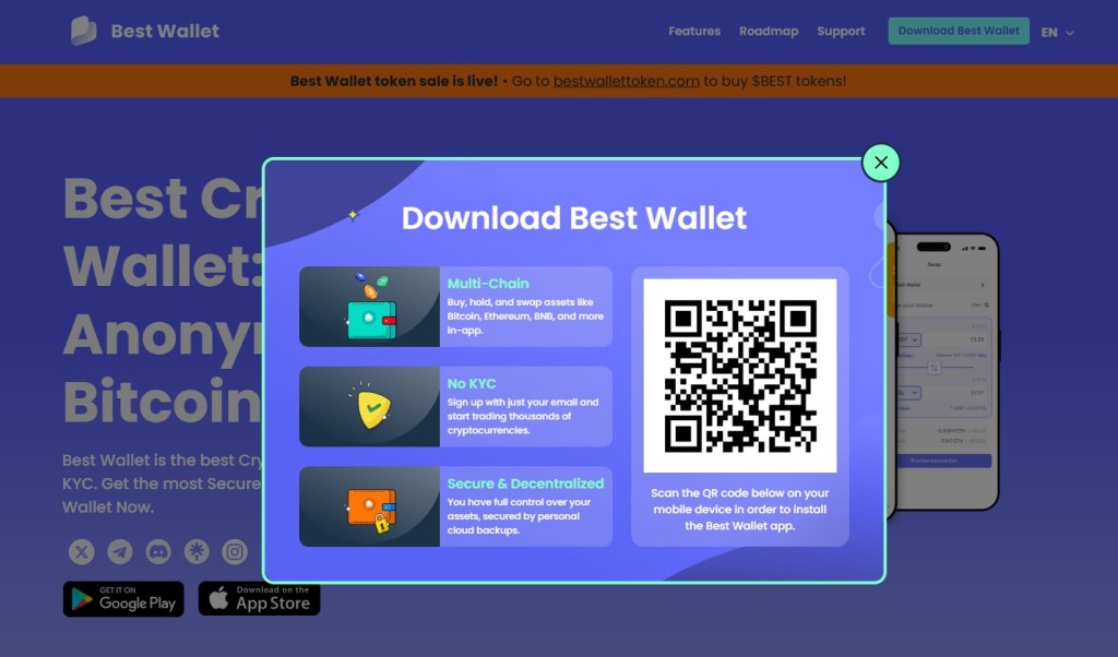 Korak 1: Kreirajte Best Wallet digitalni novčanik