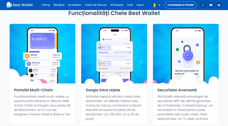 Functii cheie Best Wallet