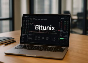 Giełda krypto Bitunix laptop interfejs