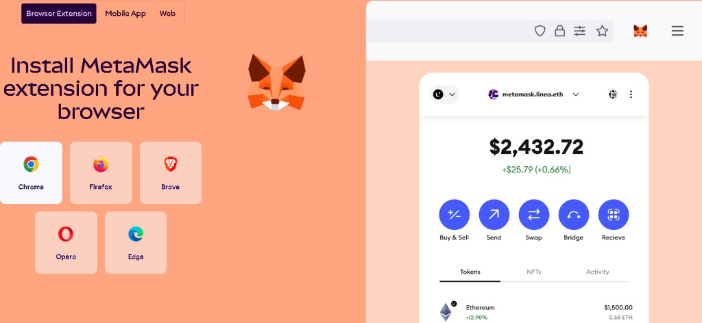 Instalează Aplicația sau Extensia MetaMask