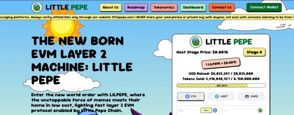 8. Little Pepe – Meme coin s Layer‑2 infrastrukturom, nula poreza i DAO upravljanjem