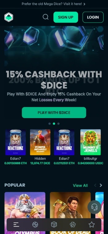 Mega Dice - Kasino Telegram Inovatif Tanpa KYC