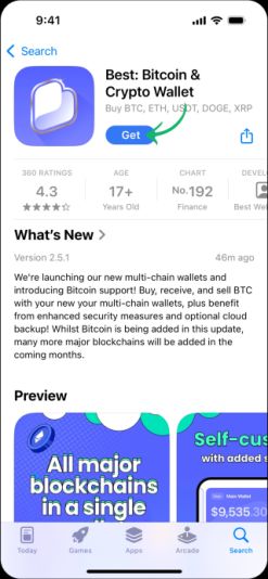 Pobranie aplikacji Best Wallet