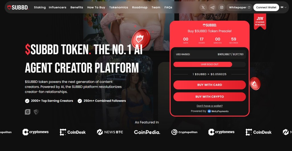 4. SUBBD Token: AI pre tvorcov — ekonomika tvorcov na steroidoch