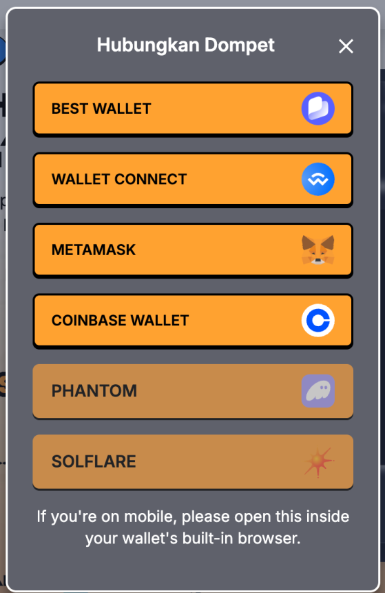 Hubungkan Dompet