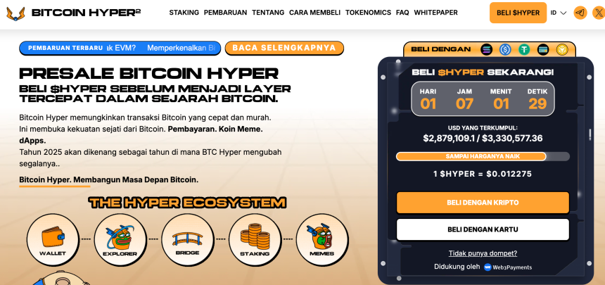 Bitcoin Hyper - crypto murah di bawah $1
