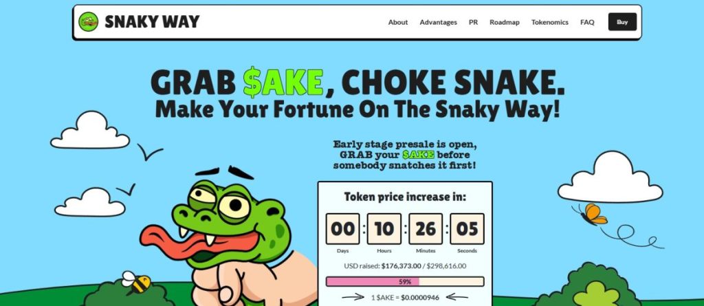 7. Snakyway ($AKE) – Meme kriptovaluta koja ide dalje od pukog hypea