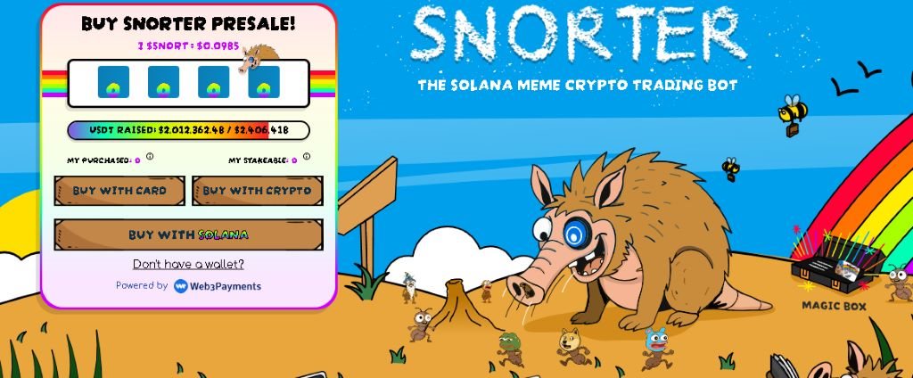 Snorter Token DeFi meme token s AI funkcijama