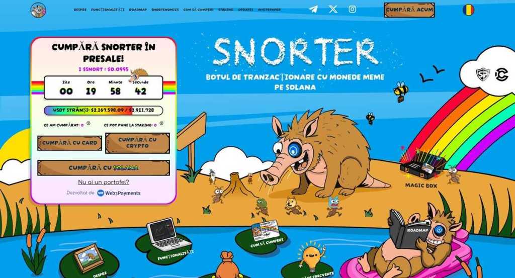 Snorter Token ($SNORT) – șansă nouă de 3x pe fondul unei formațiuni „cupă cu toartă”
