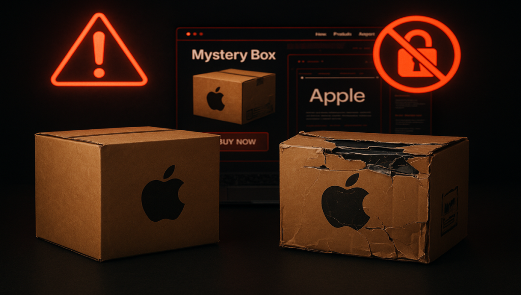 Atenție: Cum Recunoști și Eviți Site-urile False de Mystery Box Apple