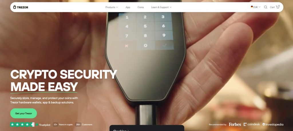 1. Trezor Safe 5 – Yüksək Təhlükəsizlikli Web3 Cüzdan Təcrübəsi
