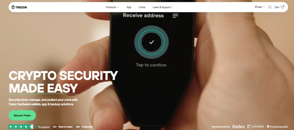 1. Trezor Safe 5 – Nejvyšší úroveň bezpečnosti