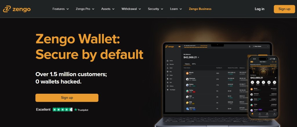 3. Zengo Wallet – безпечний гарячий гаманець