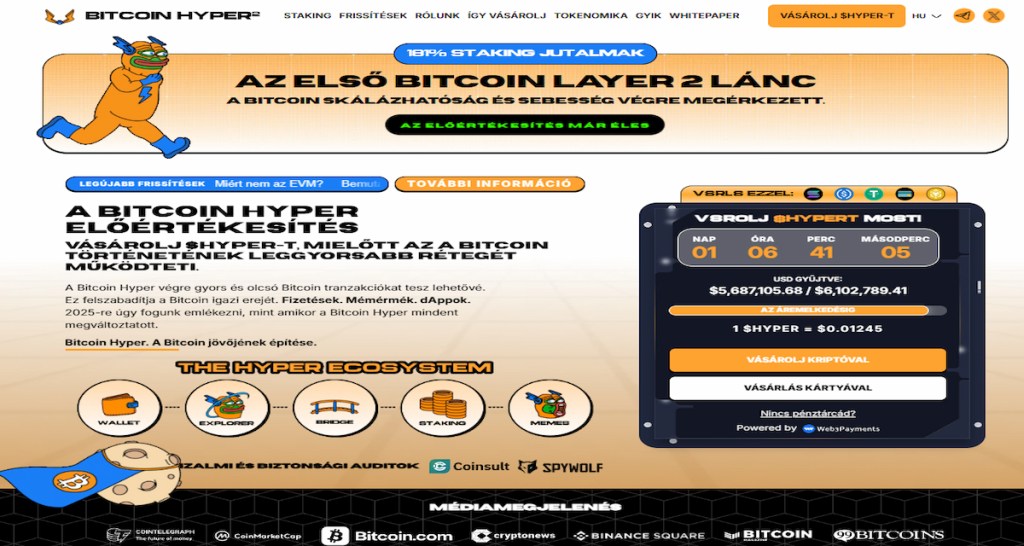 Bónusz tipp: Bitcoin Hyper ($HYPER) – egy vad, de ígéretes alternatíva