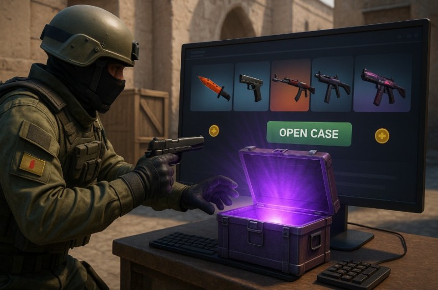 Abertura de caixas gratuitas em sites confiáveis para ganhar skins CS2 de graça