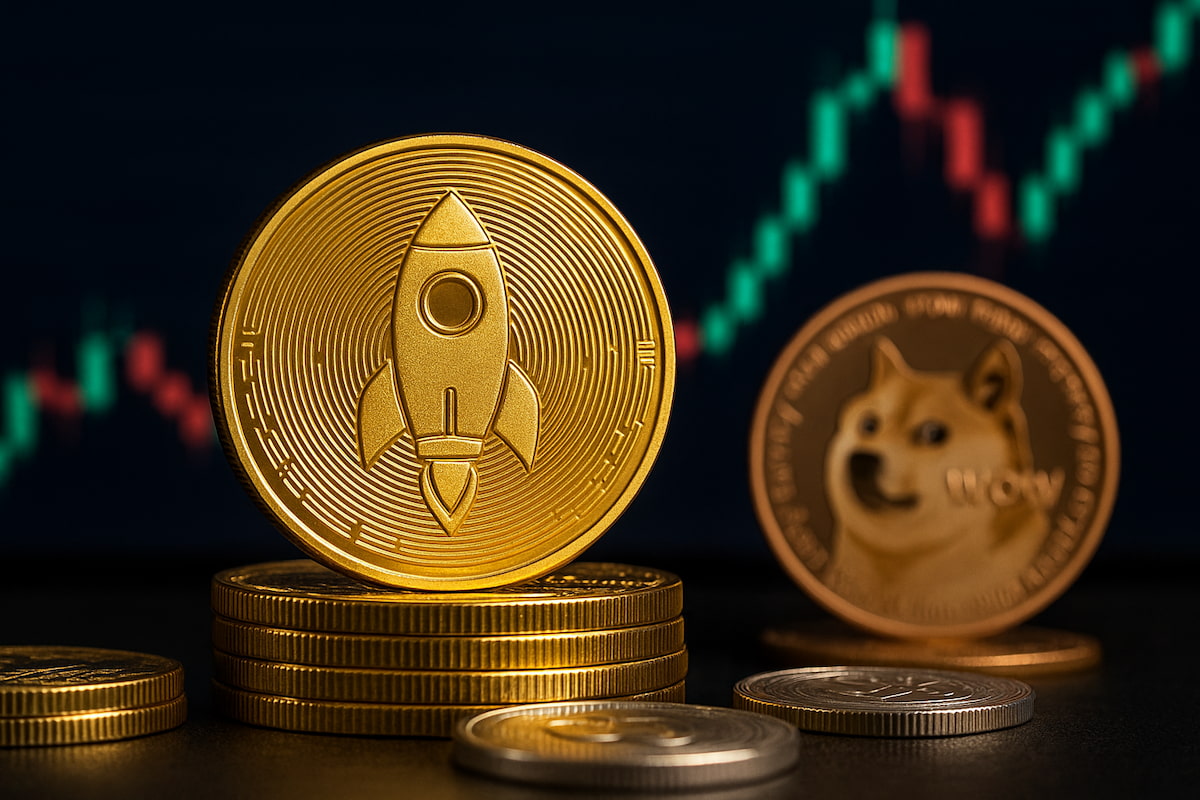 Criptomoneda alternativă în trend față de Dogecoin (DOGE) care poate transforma 3.200 RON în 320.000 RON în 4 luni