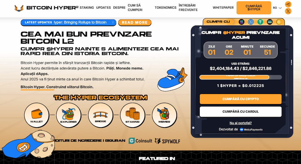 Bitcoin Hyper: Memecoin cu forță