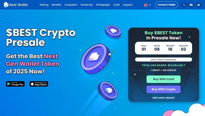 Best Wallet token presale website.