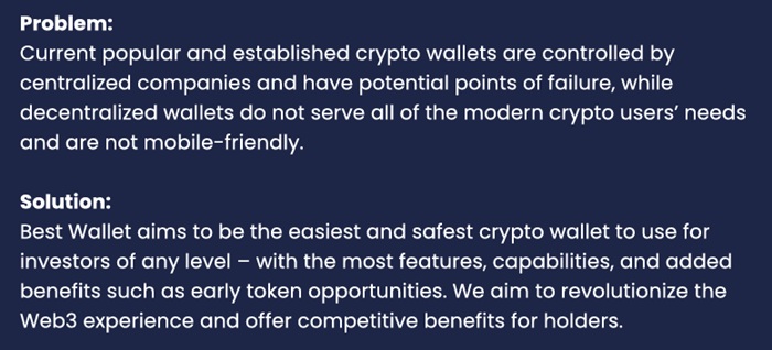 Best Wallet’s solution.