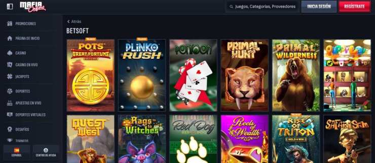 Mafia Casino es la plataforma más recomendada para jugar a juegos de Betsoft
