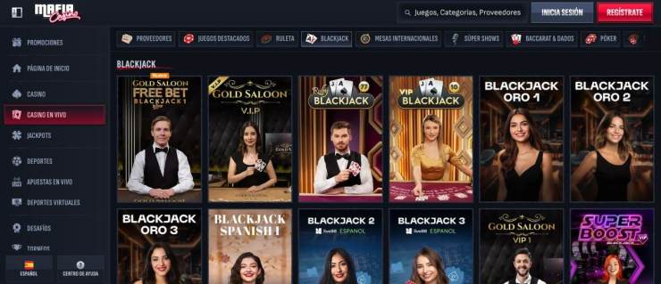 Mafia Casino es el mejor casino con blackjack de España en este momento