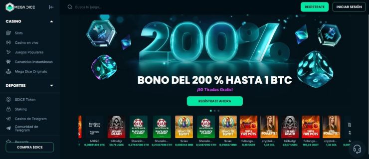 Mega Dice es uno de los mejores crypto casinos con Bitcoin en 2025.