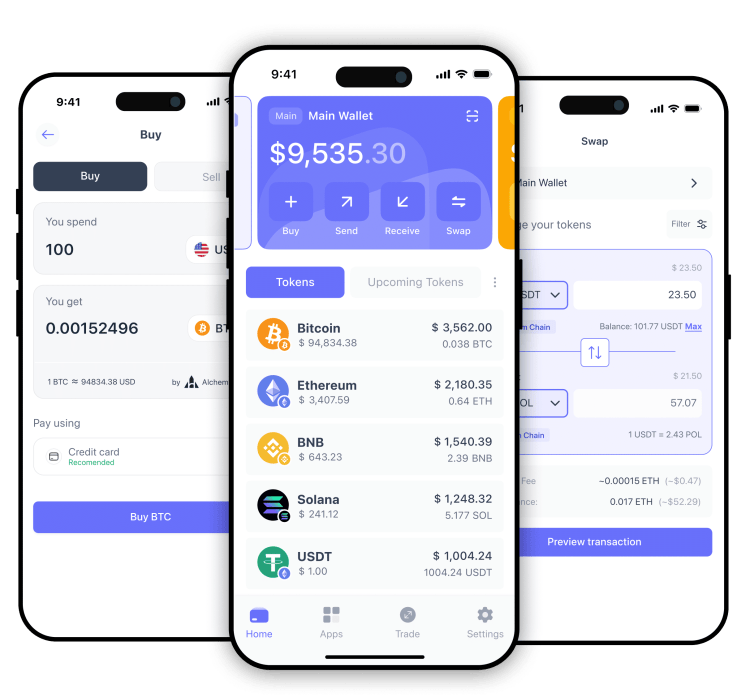 portofel crypto multi-chain non-custodial