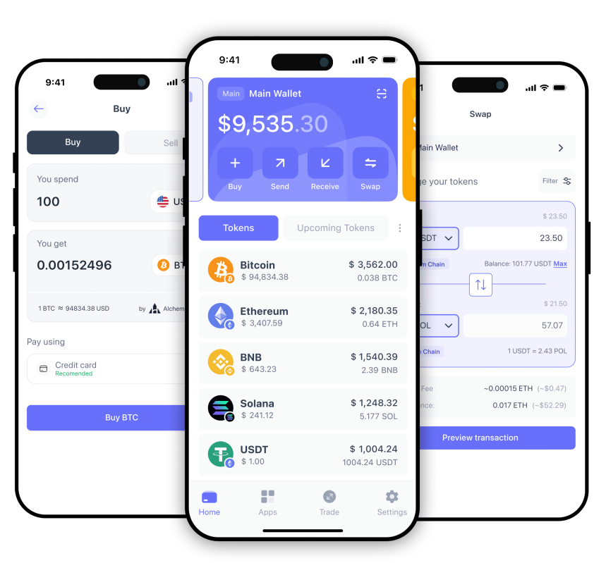portofel crypto multi-chain non-custodial