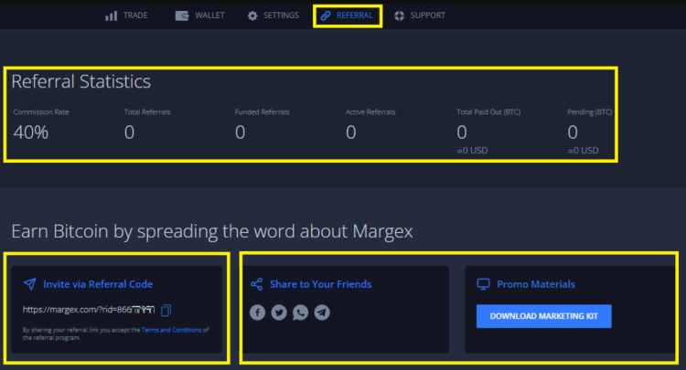 programmi di affiliazione crypto - Margex