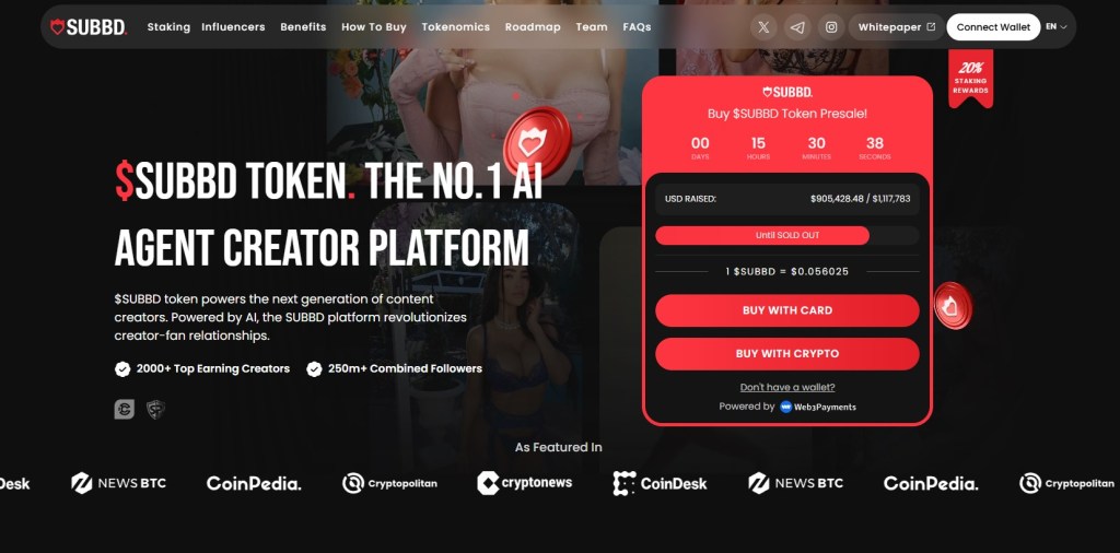 4. SUBBD Token: AI za kreatore — creator economy na steroidima