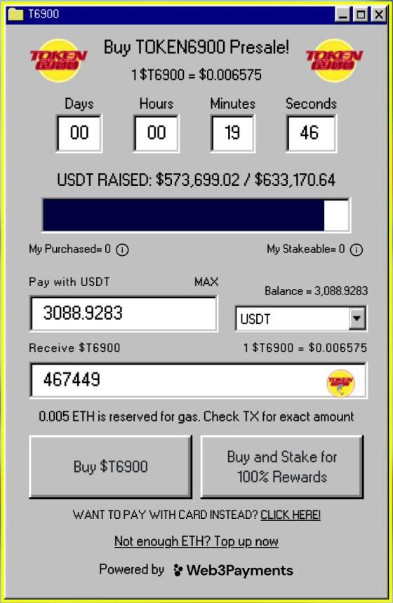token6900 presale