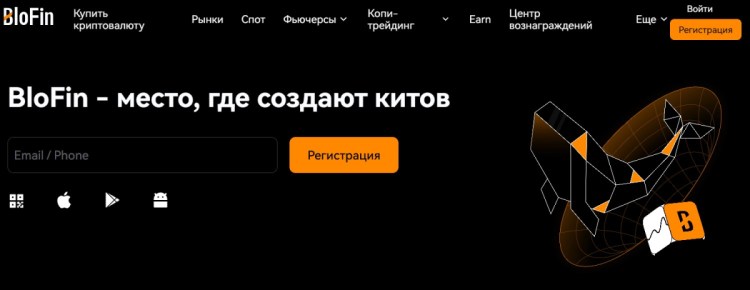 Блофин скриншот с сайта