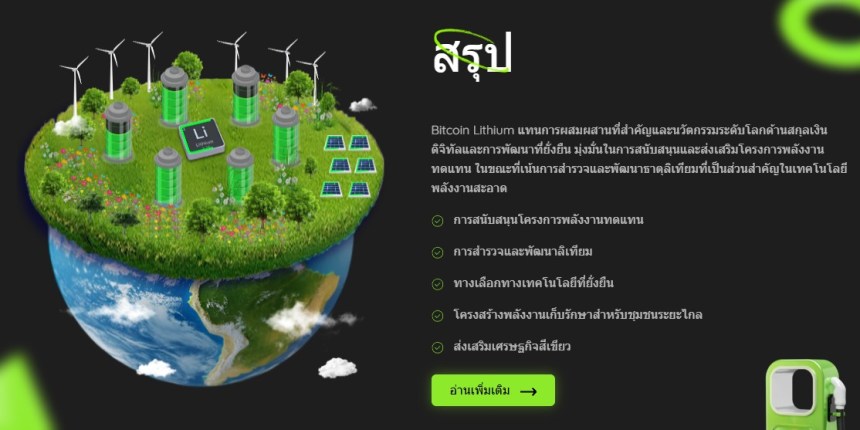 การคาดการณ์ราคา Bitcoin Lithium