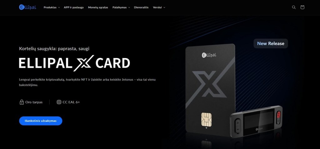 8. Ellipal Wallet – izoliuota DeFi piniginė su air-gap saugumu ir NFT palaikymu
