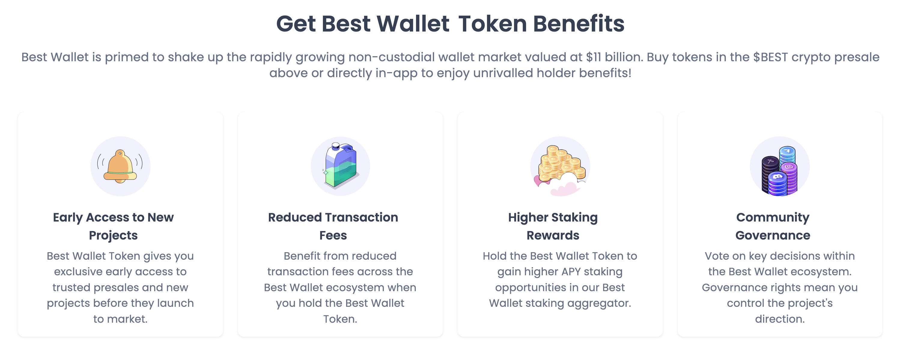 Best Wallet Token ($BEST) benefits on offer for holders.