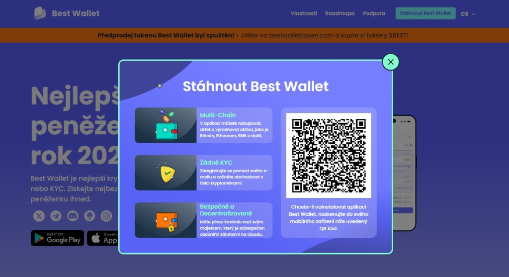 Stažení aplikace Best Wallet