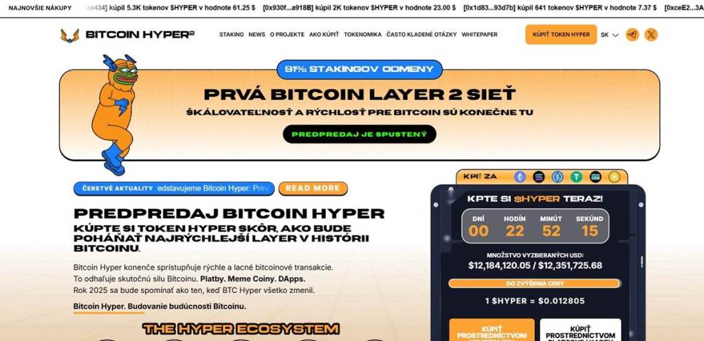 Čo je Bitcoin Hyper a prečo vystrelil