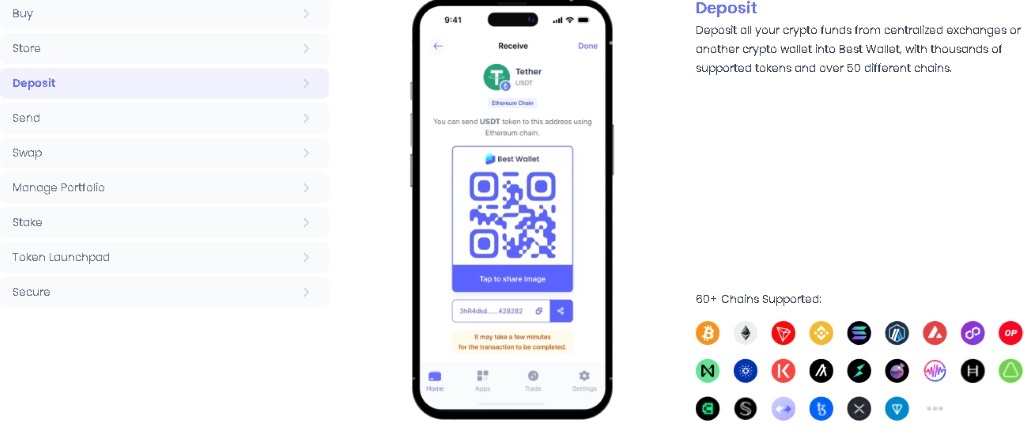 Depune Fonduri în Best Wallet