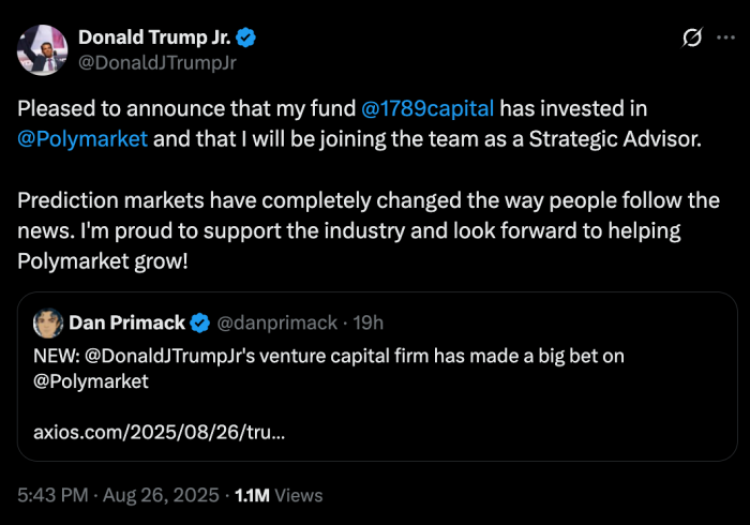Greatest Crypto to Purchase as Trump Jr. Backs Polymarket With Main Funding